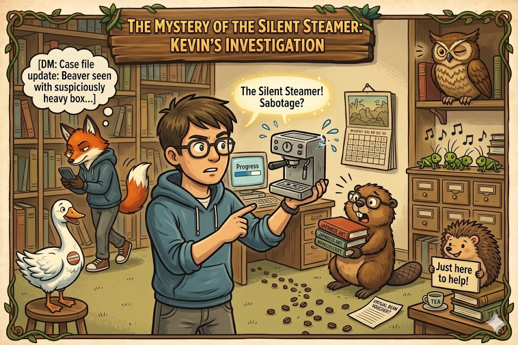 The Mystery of the Silent Steamer: A Biblios Heights Stacks Academic Library Noir